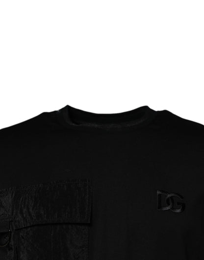 Black Crew Neck Short Sleeve T-shirt-Dolce & Gabbana-LabelTerrace.com