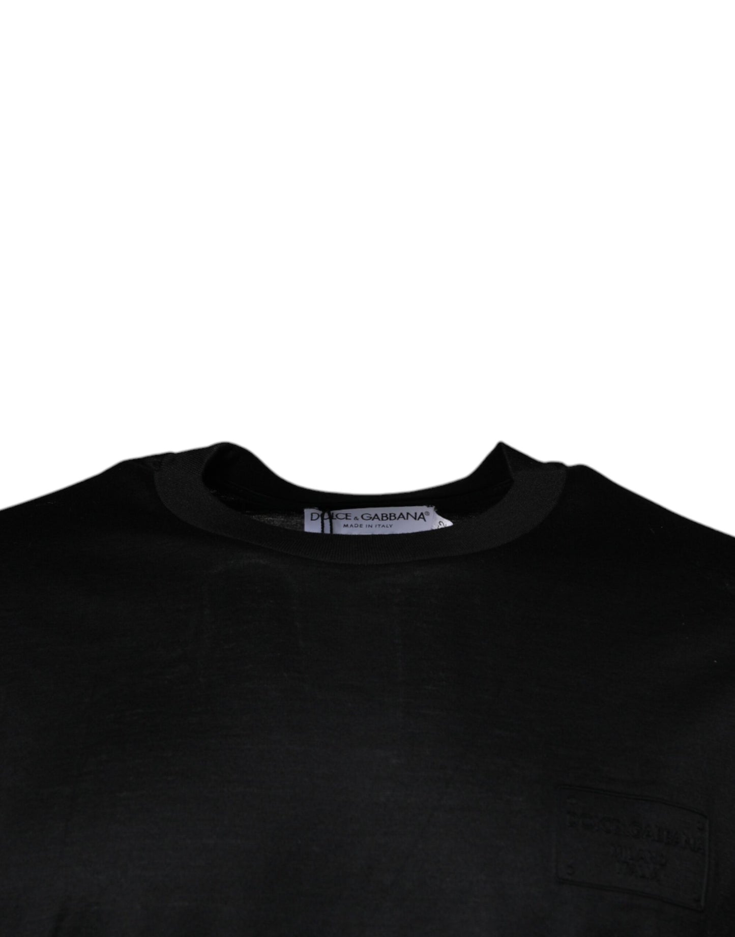 Black Crew Neck Short Sleeve T-shirt-Dolce & Gabbana-LabelTerrace.com