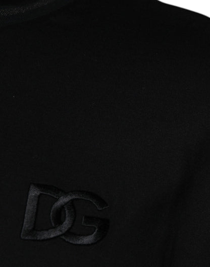Black Crew Neck Short Sleeve T-shirt-Dolce & Gabbana-LabelTerrace.com