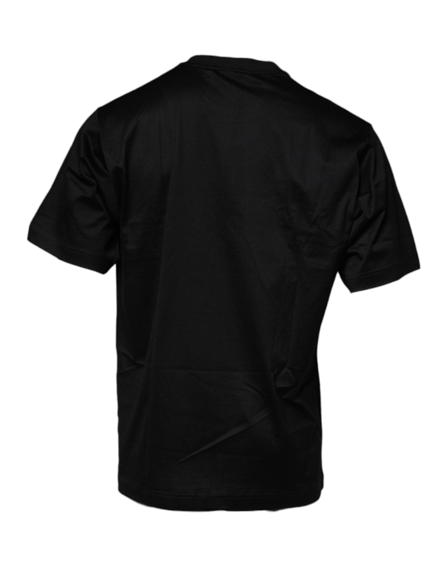 Black Crew Neck Short Sleeve T-shirt-Dolce & Gabbana-LabelTerrace.com