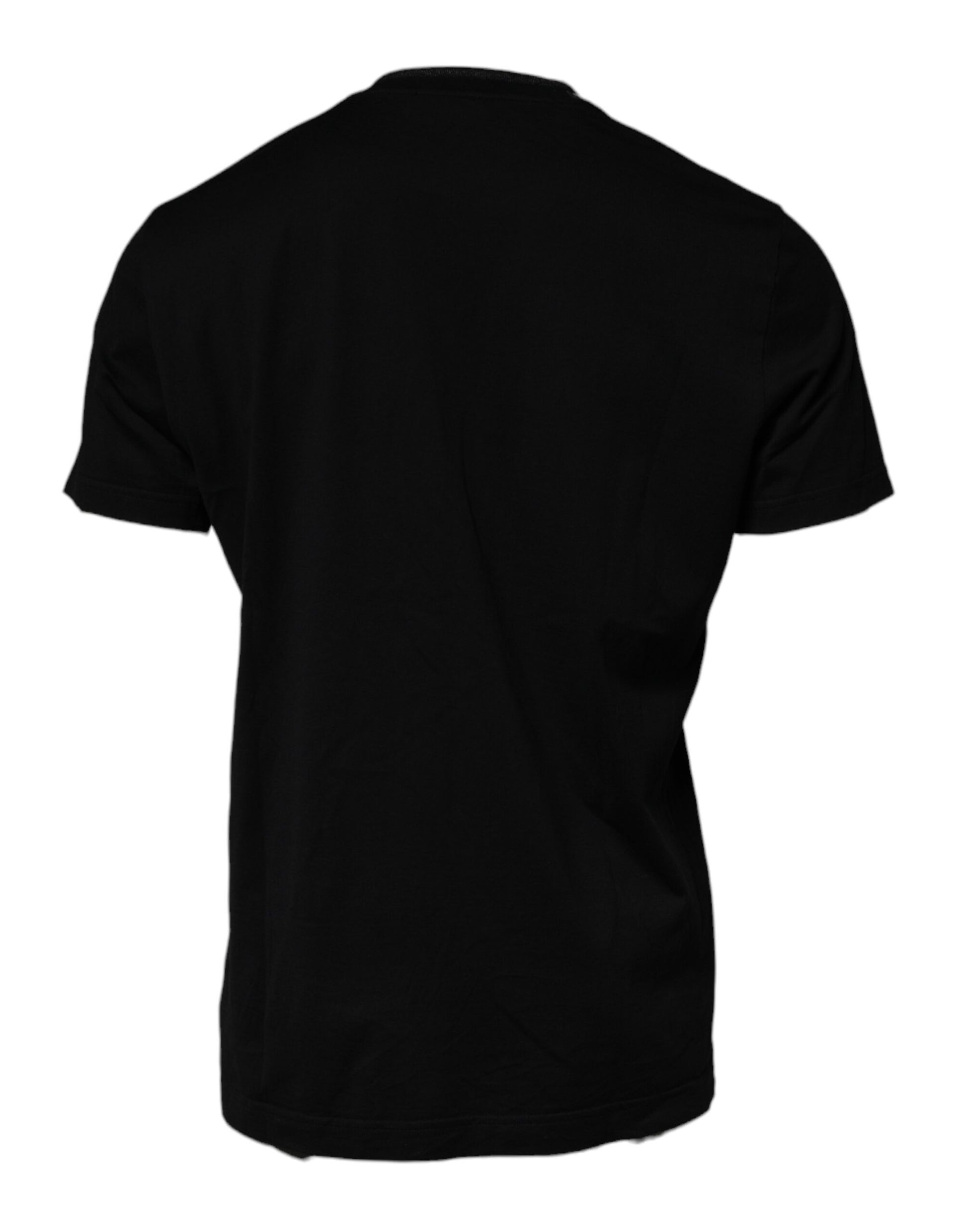 Black Crew Neck Short Sleeve T-shirt-Dolce & Gabbana-LabelTerrace.com