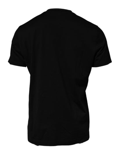 Black Crew Neck Short Sleeve T-shirt-Dolce & Gabbana-LabelTerrace.com
