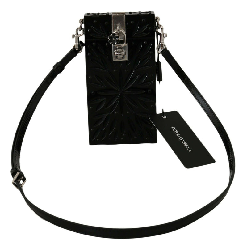 Black Crystal Plexiglass Cross Cigarette Case Holder-Dolce & Gabbana-LabelTerrace.com