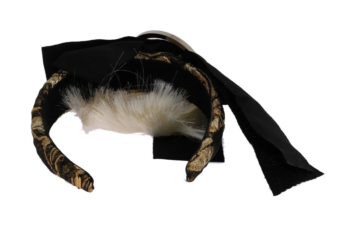 Black Crystal White Diadem Headband-Dolce & Gabbana-LabelTerrace.com