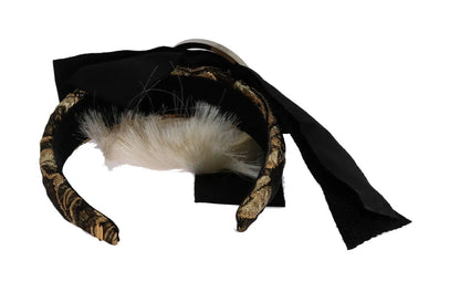 Black Crystal White Diadem Headband-Dolce & Gabbana-LabelTerrace.com