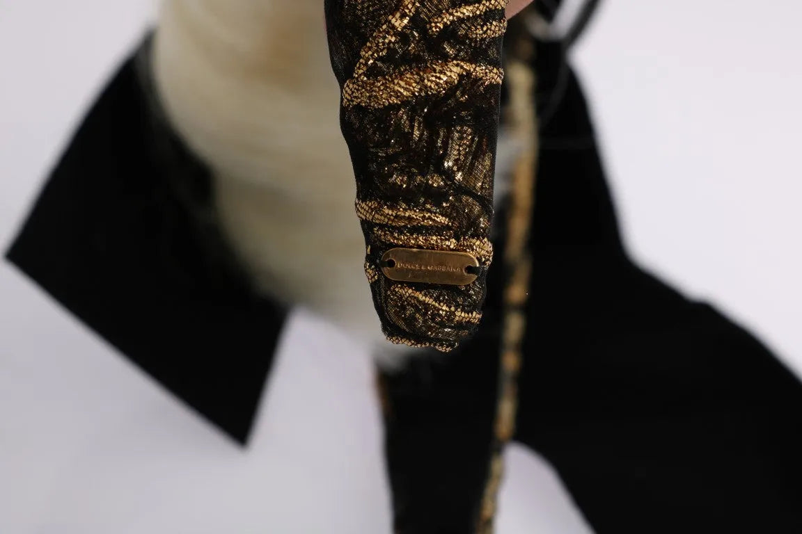 Black Crystal White Diadem Headband-Dolce & Gabbana-LabelTerrace.com