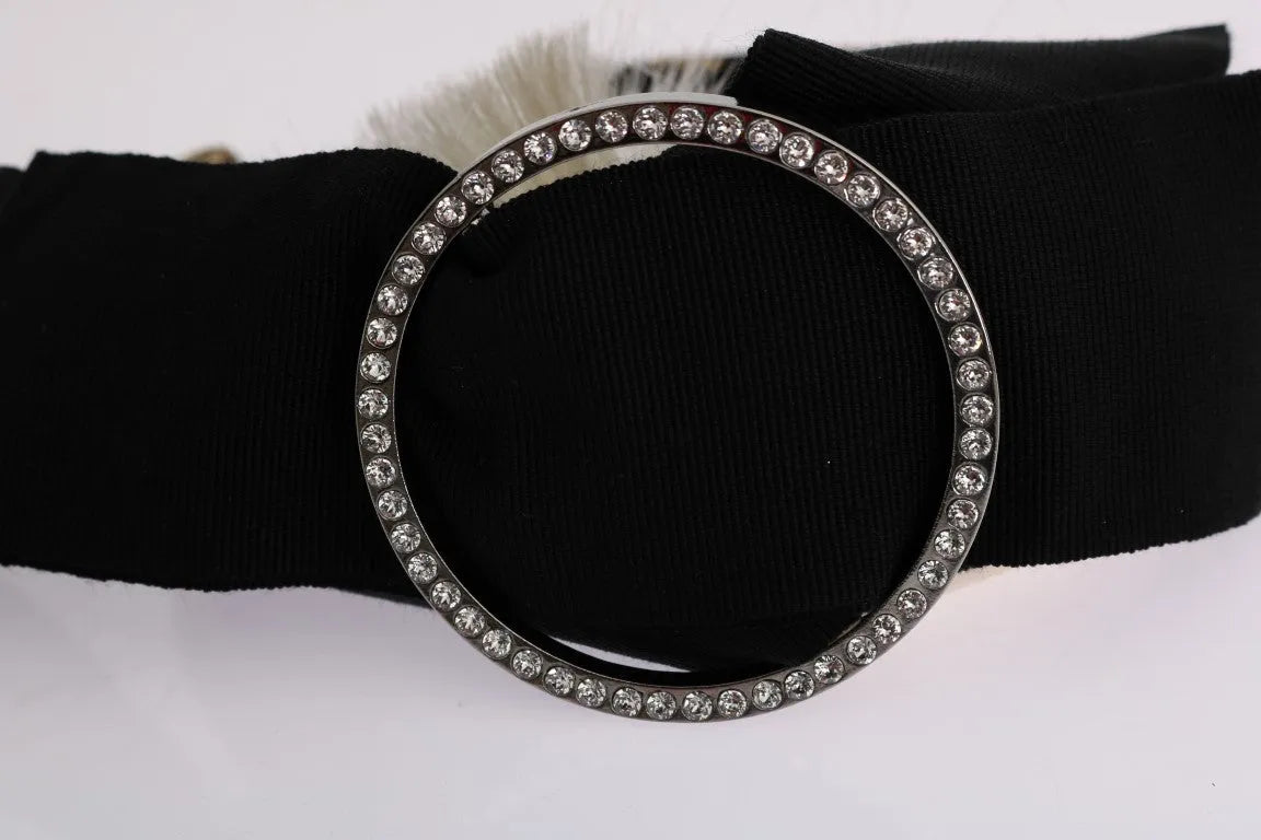 Black Crystal White Diadem Headband-Dolce & Gabbana-LabelTerrace.com