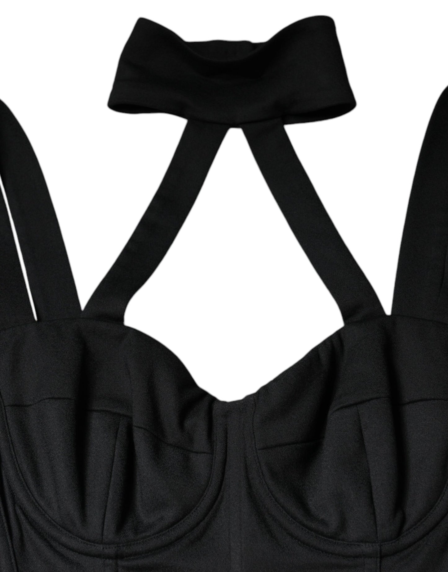 Black Cut Out Sleeveless Bodycon Mini Dress-Dolce & Gabbana-LabelTerrace.com