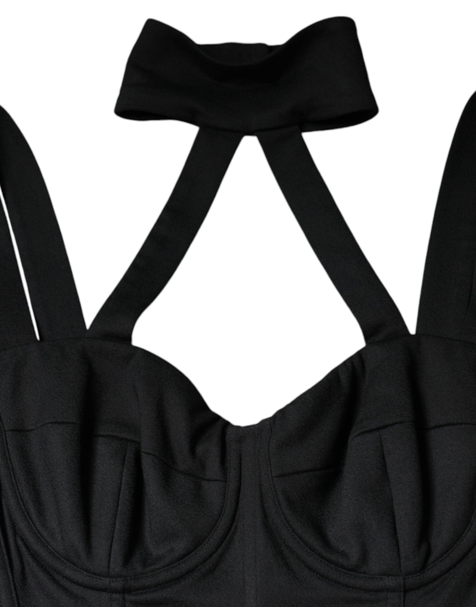 Black Cut Out Sleeveless Bodycon Mini Dress-Dolce & Gabbana-LabelTerrace.com