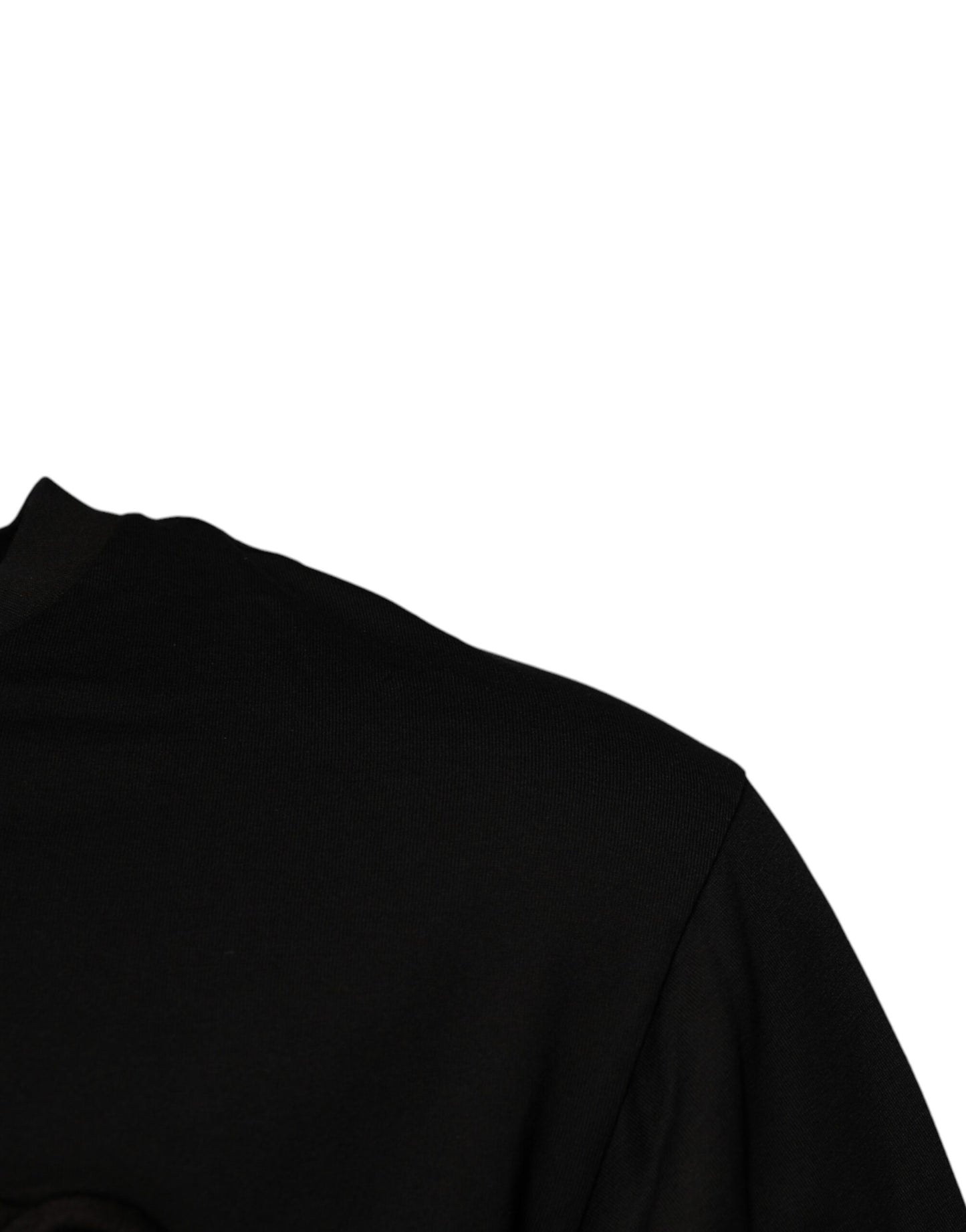 Black DG Logo Cotton Crew Neck T-shirt-Dolce & Gabbana-LabelTerrace.com