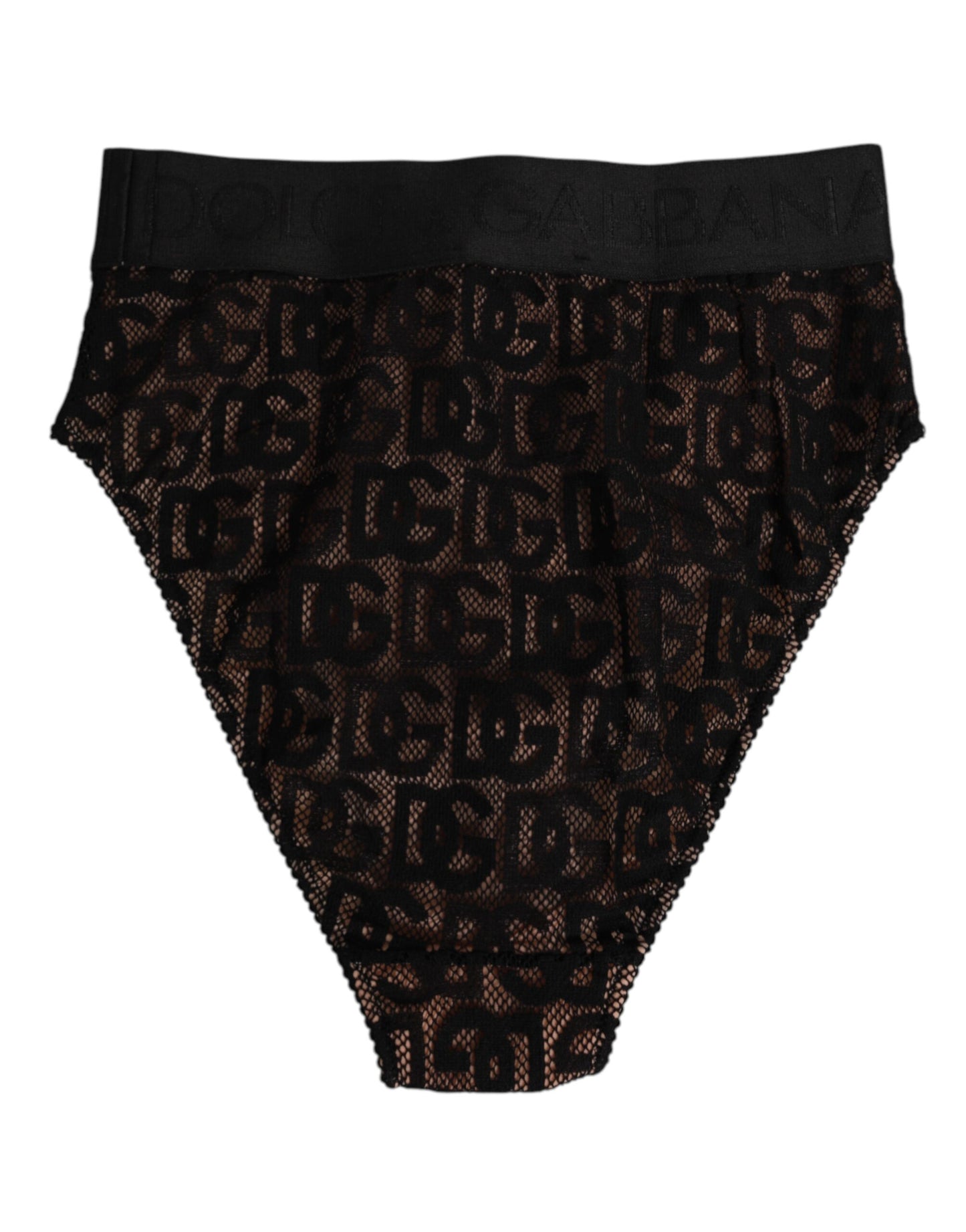 Black DG Logo Lace High Brief Panty Underwear