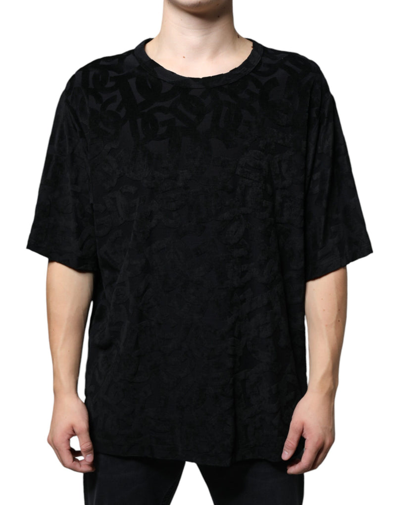 Black DG Mania Logo Print T-shirt-Dolce & Gabbana-LabelTerrace.com