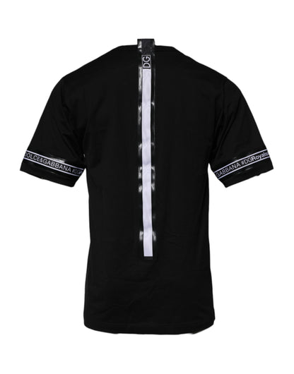 Black #DGMILLENNIALS Cotton Crew Neck T-shirt-Dolce & Gabbana-LabelTerrace.com