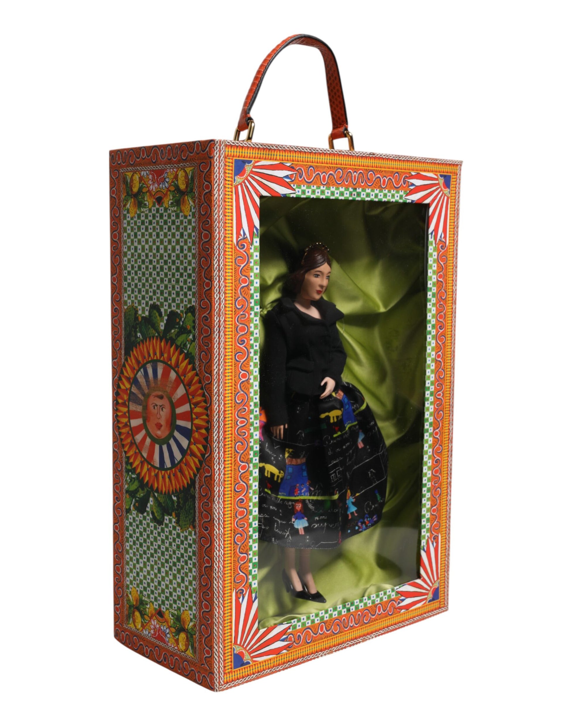 Black Dress Ceramic Porcelain Fashion Leather Sicily Dolls-Dolce & Gabbana-LabelTerrace.com