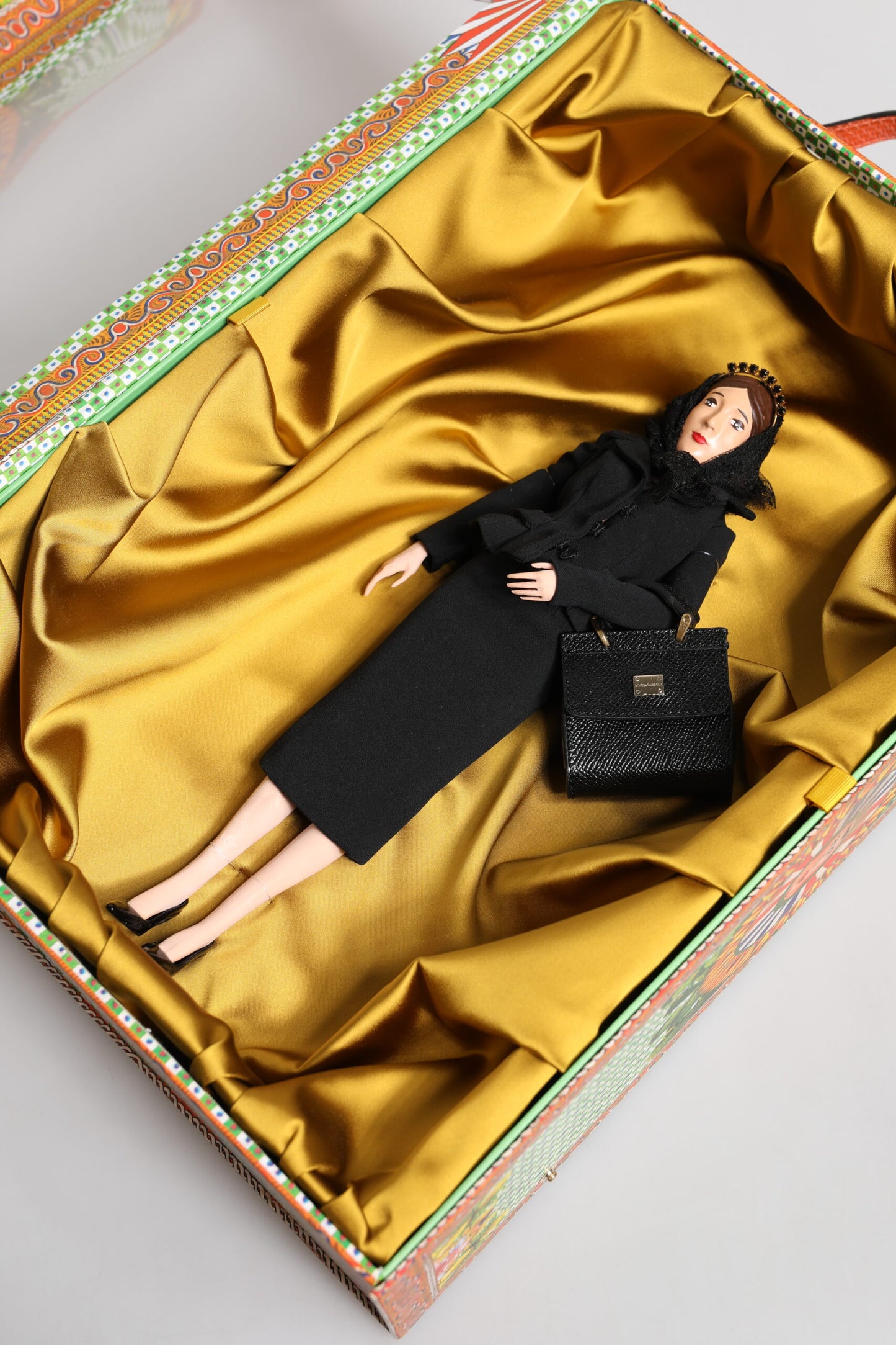 Black Dress Ceramic Porcelain Fashion Leather Sicily Dolls-Dolce & Gabbana-LabelTerrace.com