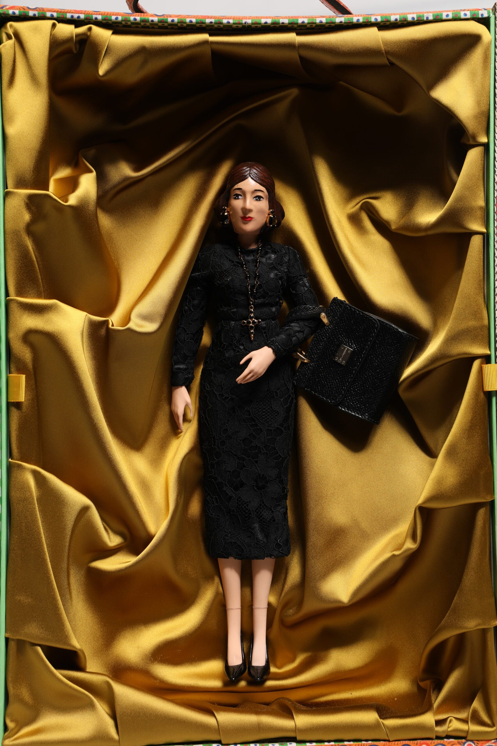 Black Dress Ceramic Porcelain Fashion Leather Sicily Dolls-Dolce & Gabbana-LabelTerrace.com