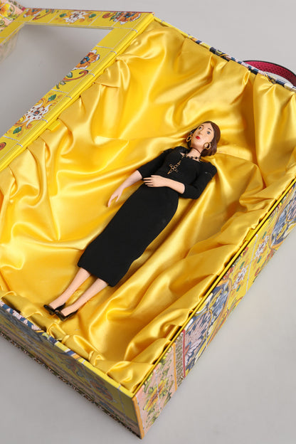 Black Dress Ceramic Porcelain Fashion Leather Sicily Dolls-Dolce & Gabbana-LabelTerrace.com