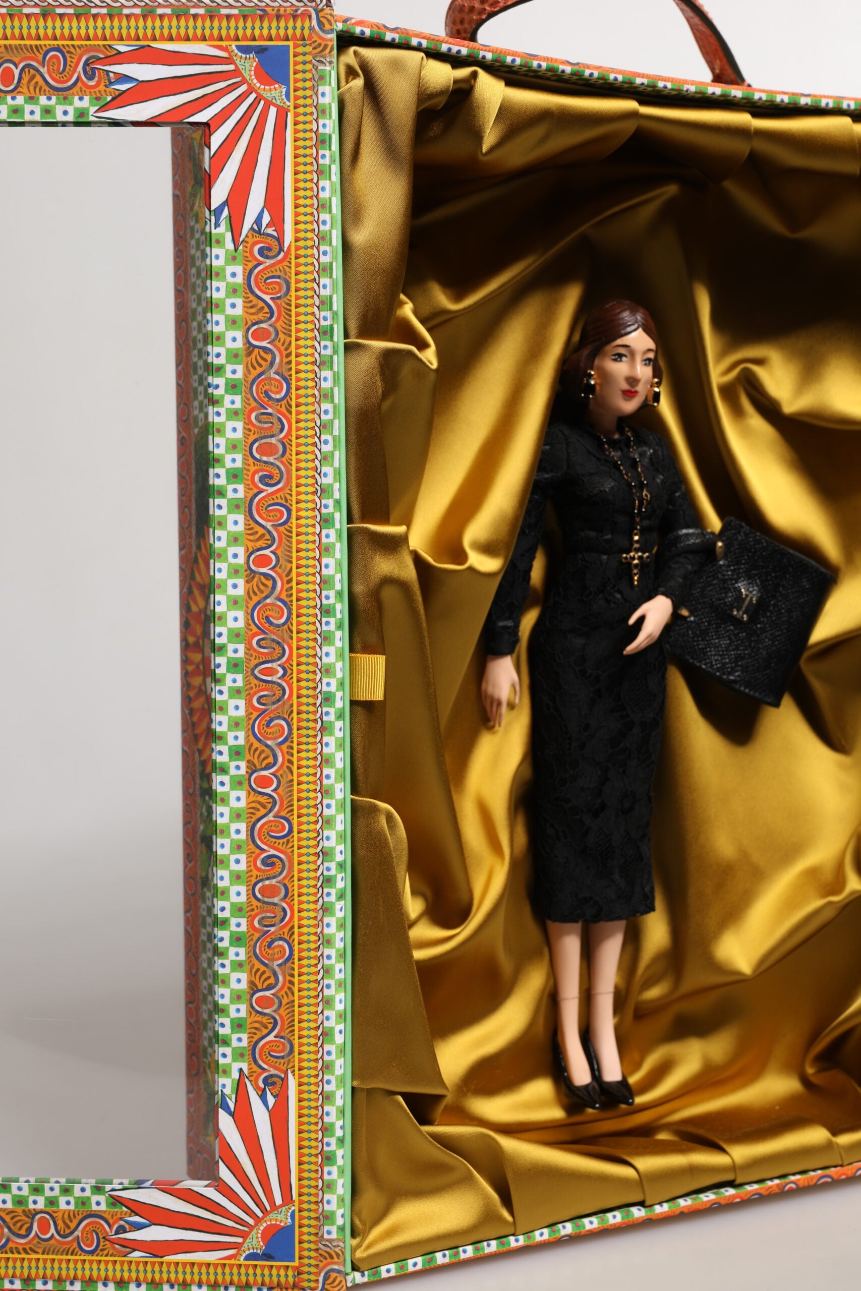 Black Dress Ceramic Porcelain Fashion Leather Sicily Dolls-Dolce & Gabbana-LabelTerrace.com