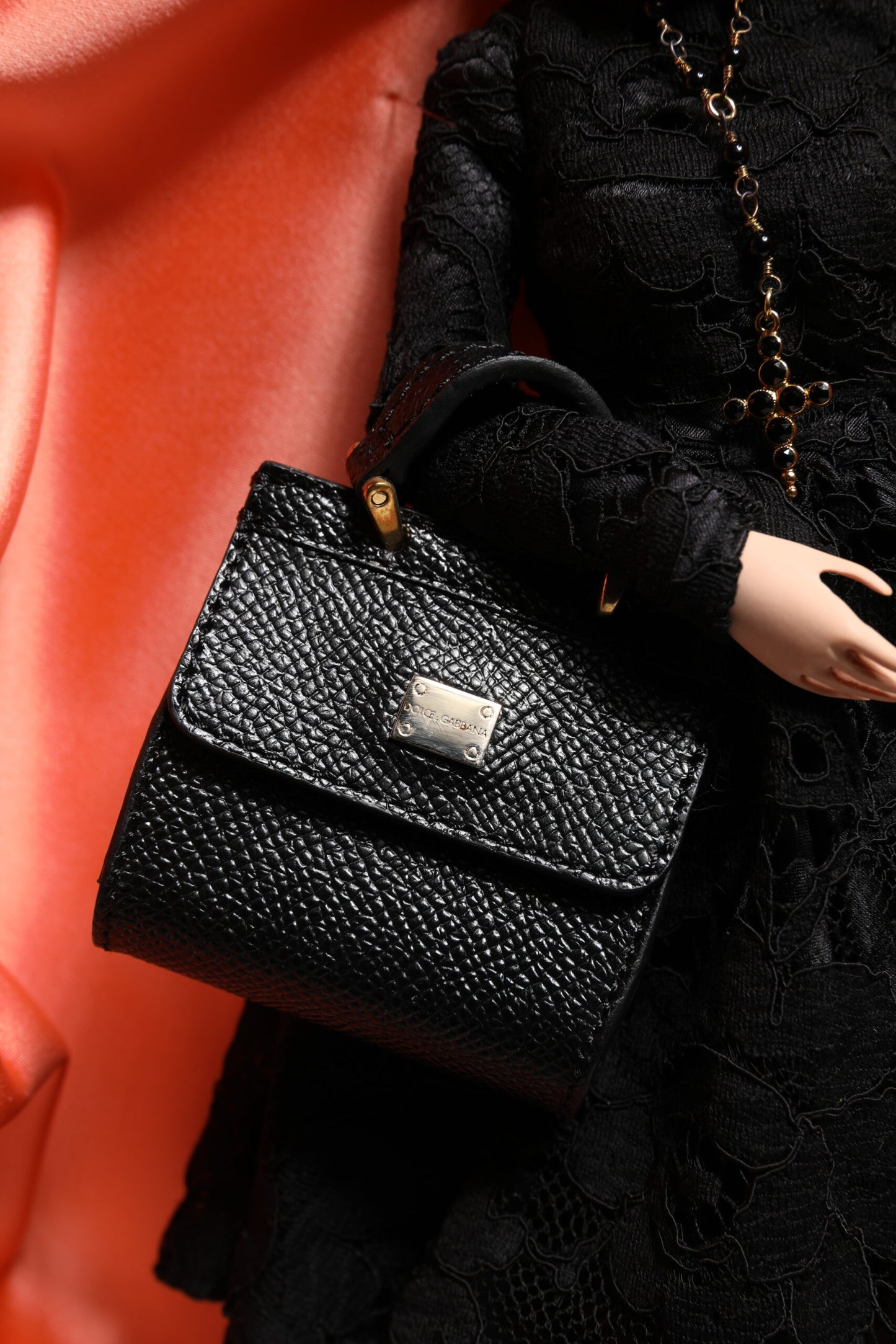Black Dress Ceramic Porcelain Fashion Leather Sicily Dolls-Dolce & Gabbana-LabelTerrace.com