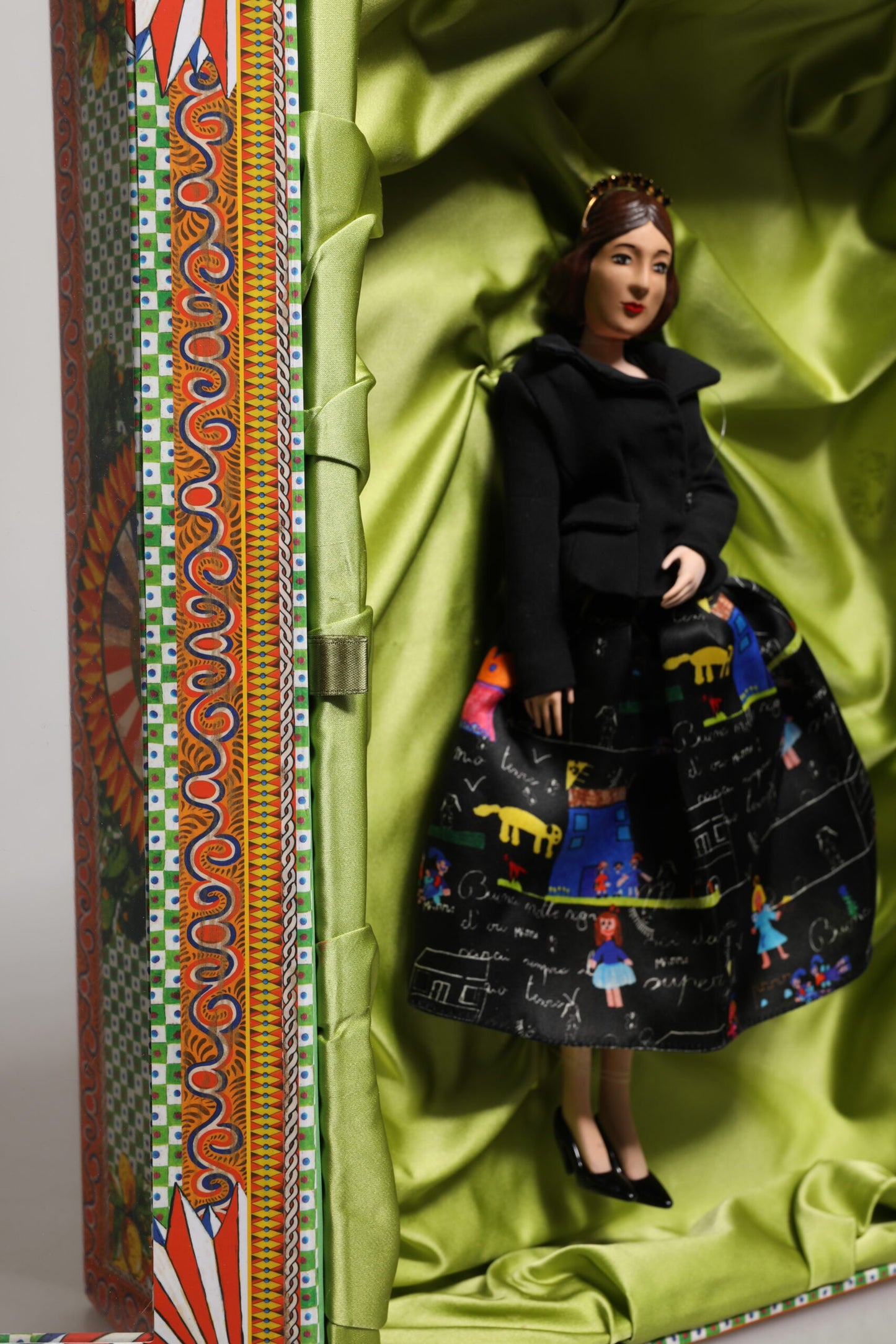 Black Dress Ceramic Porcelain Fashion Leather Sicily Dolls-Dolce & Gabbana-LabelTerrace.com