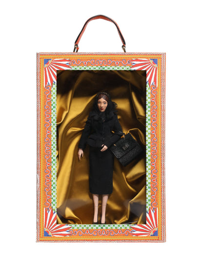 Black Dress Ceramic Porcelain Fashion Leather Sicily Dolls-Dolce & Gabbana-LabelTerrace.com