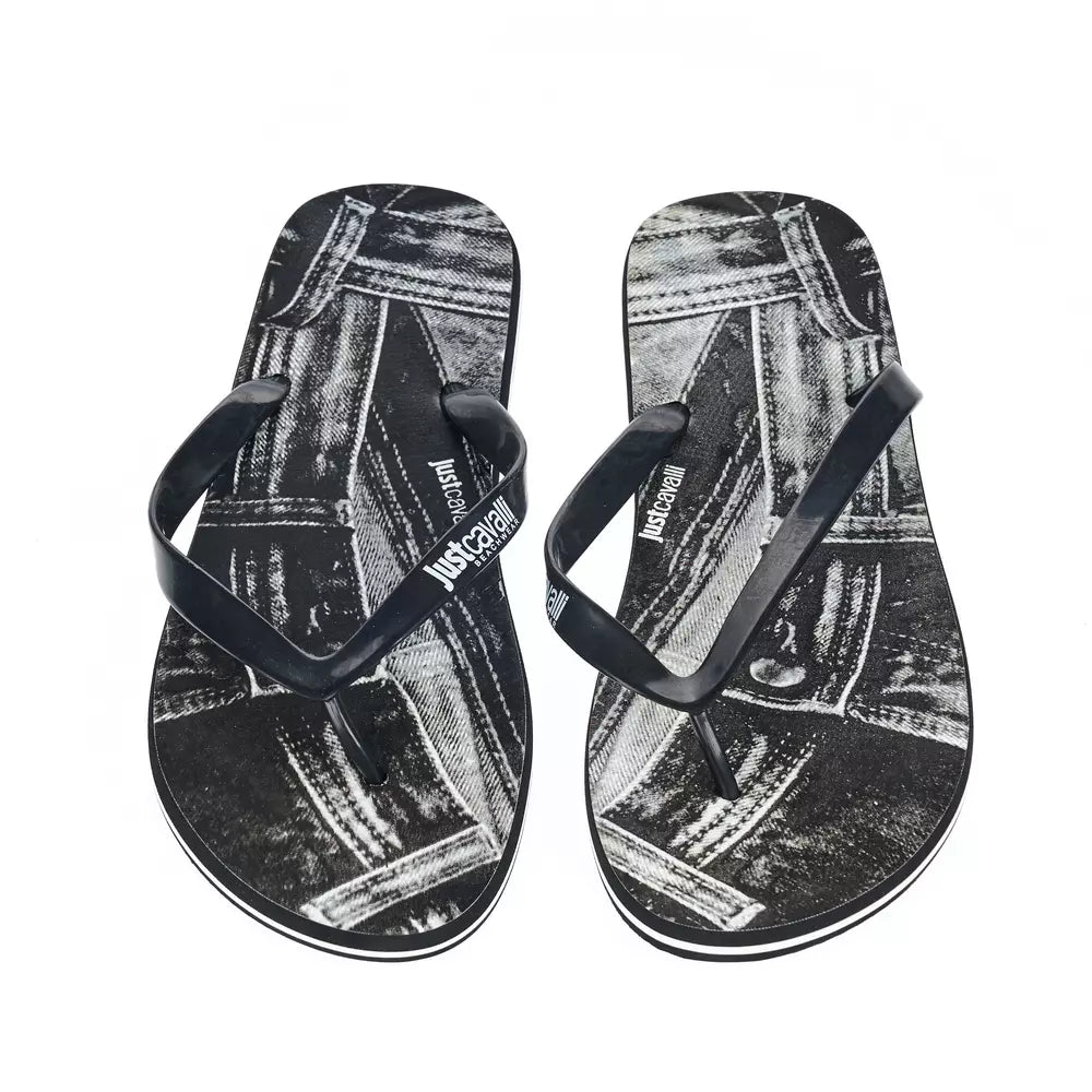 Black EVA Men Sandal-Just Cavalli-LabelTerrace.com