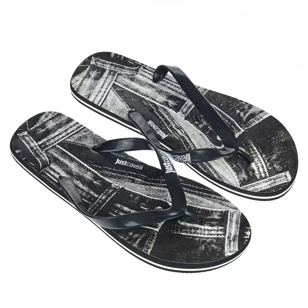 Black EVA Men Sandal-Just Cavalli-LabelTerrace.com