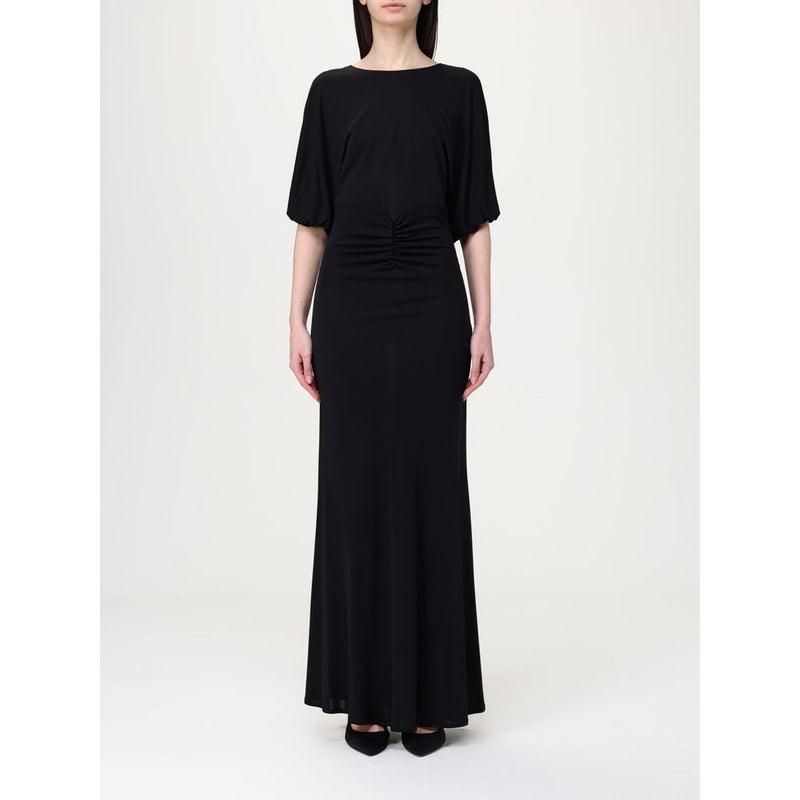Black Elastane Casual Dress