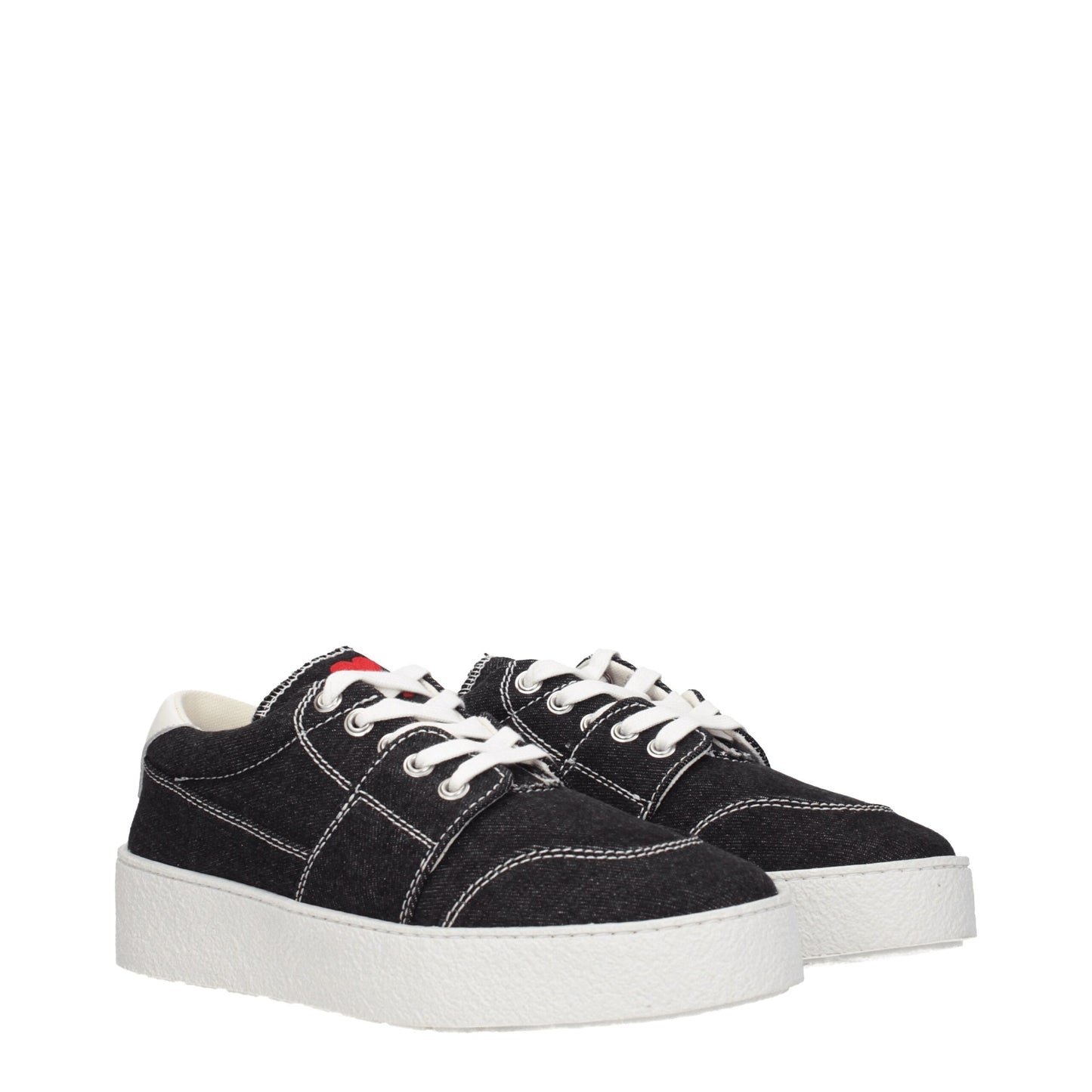 Black Fabric Low Top Sneakers-Ami Paris-LabelTerrace.com