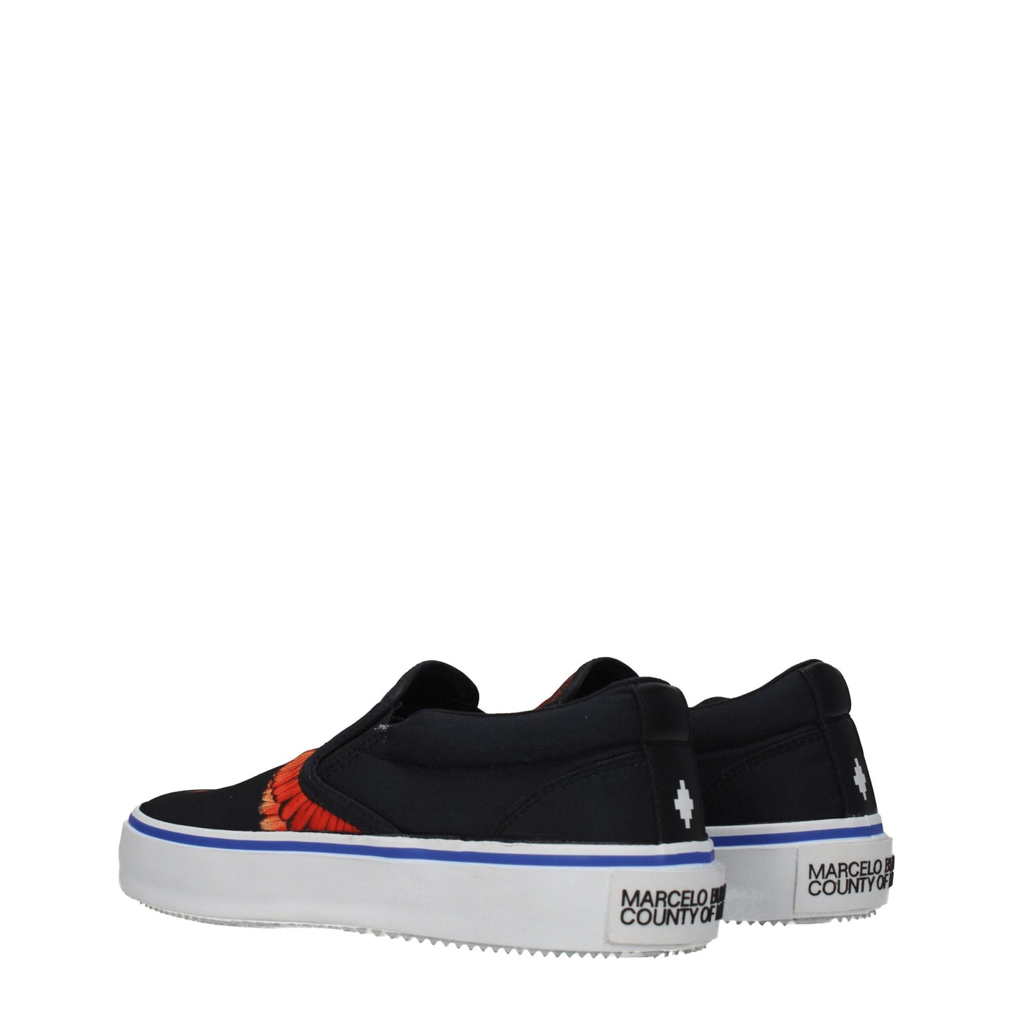 Black Fabric Slip-On Loafers-Marcelo Burlon-LabelTerrace.com