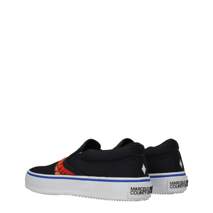 Black Fabric Slip-On Loafers-Marcelo Burlon-LabelTerrace.com