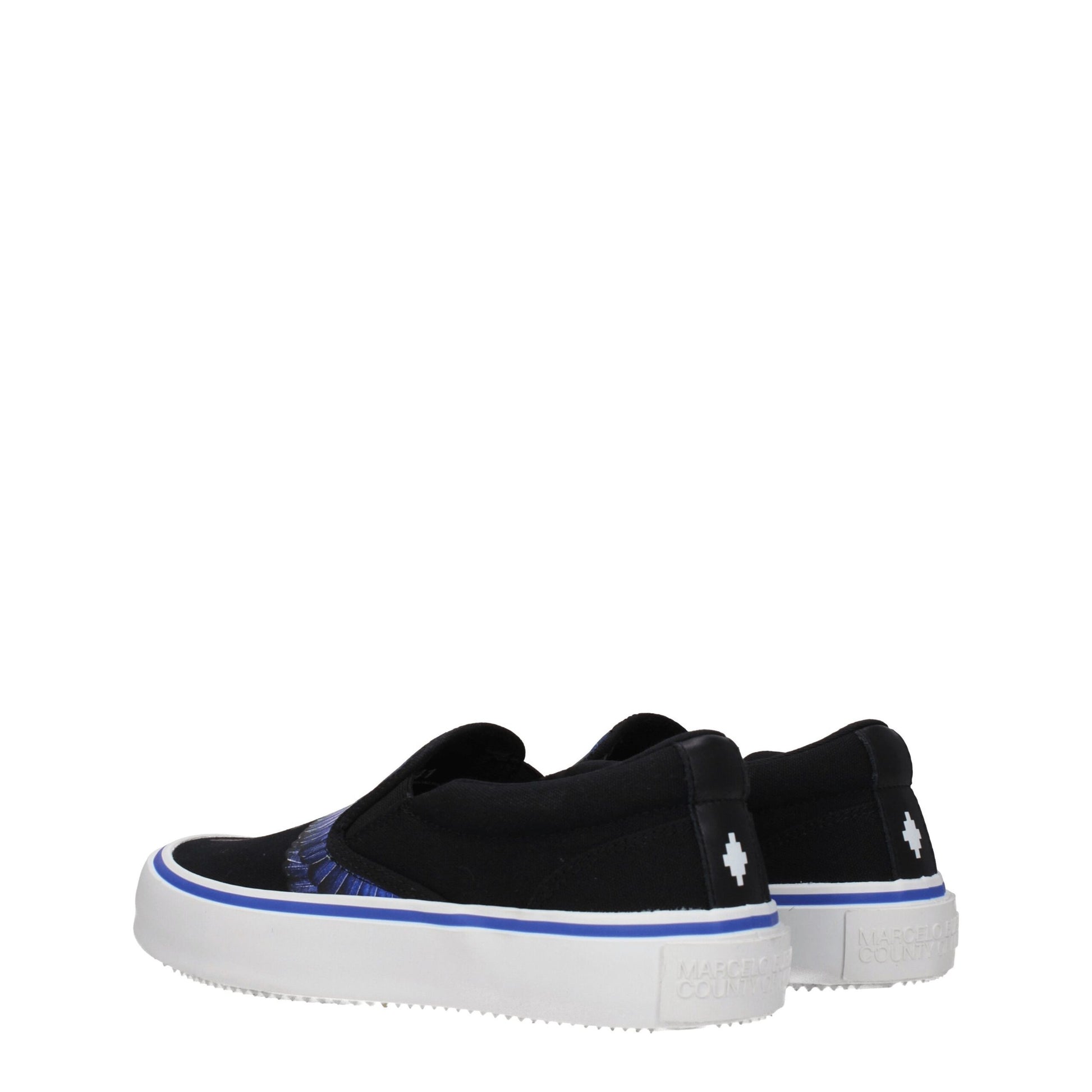 Black Fabric Slip-On Loafers-Marcelo Burlon-LabelTerrace.com