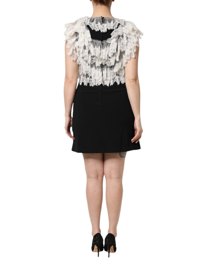 Black Fashion Devotion Embellish Mini Dress-Dolce & Gabbana-LabelTerrace.com