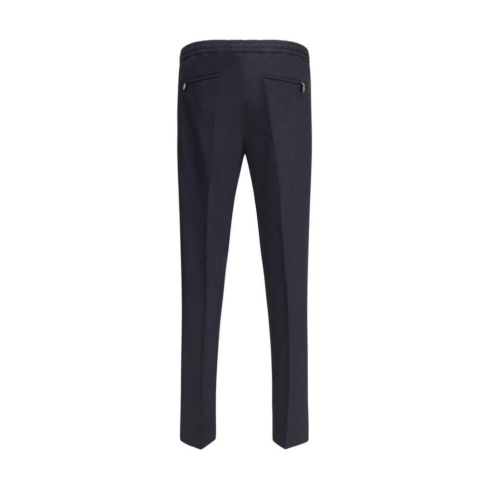 Black Fleece Wool Casual Pants