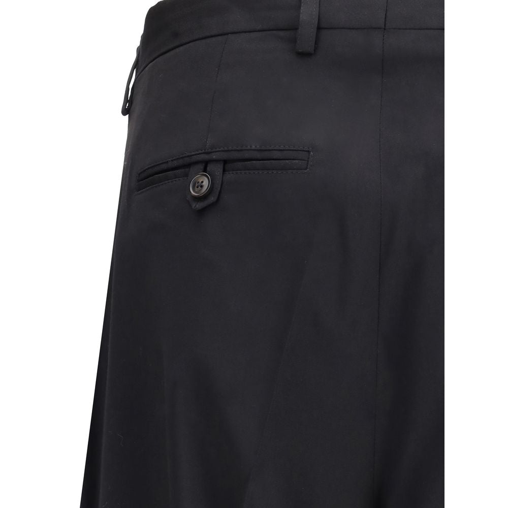 Black Fleece Wool Chino Pants
