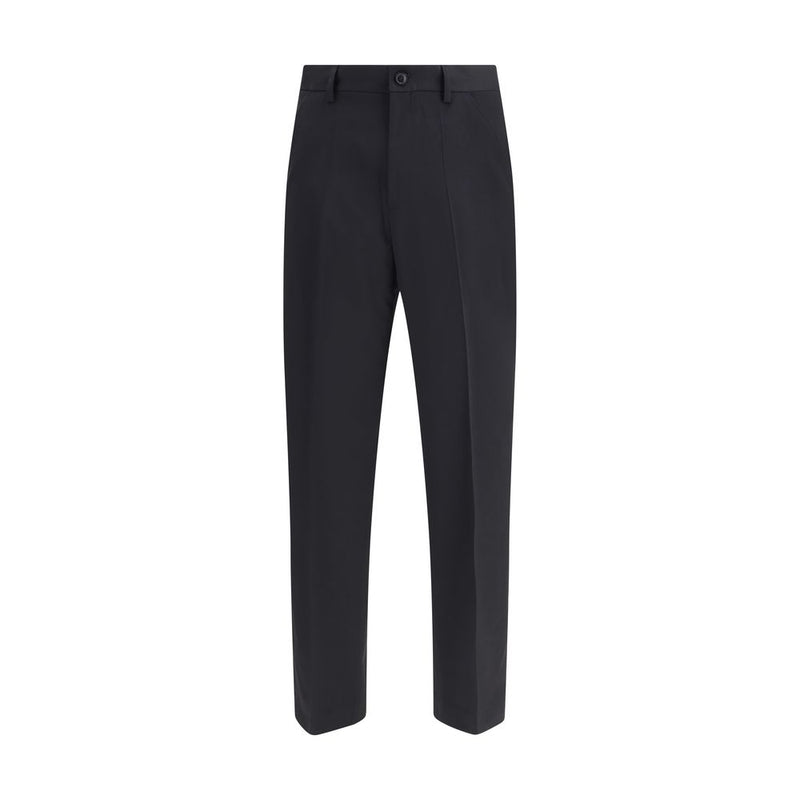 Black Fleece Wool Chino Pants