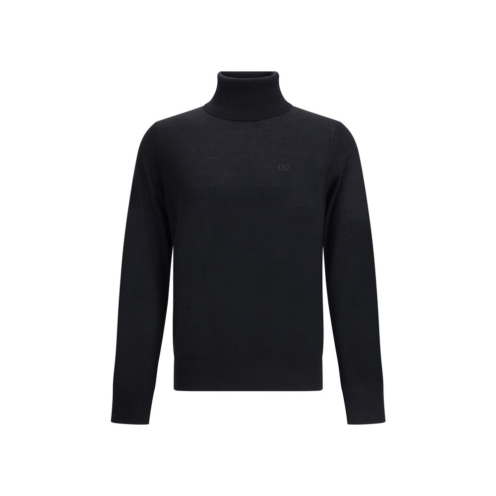 Black Fleece Wool Turtleneck