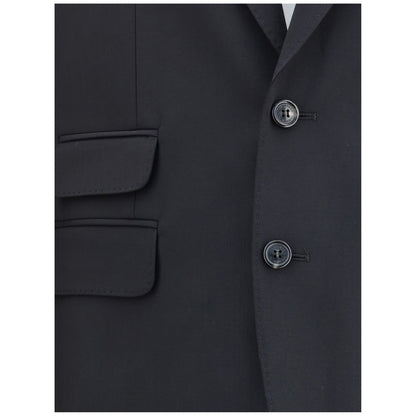 Black Fleece Wool Two-Piece Suit
