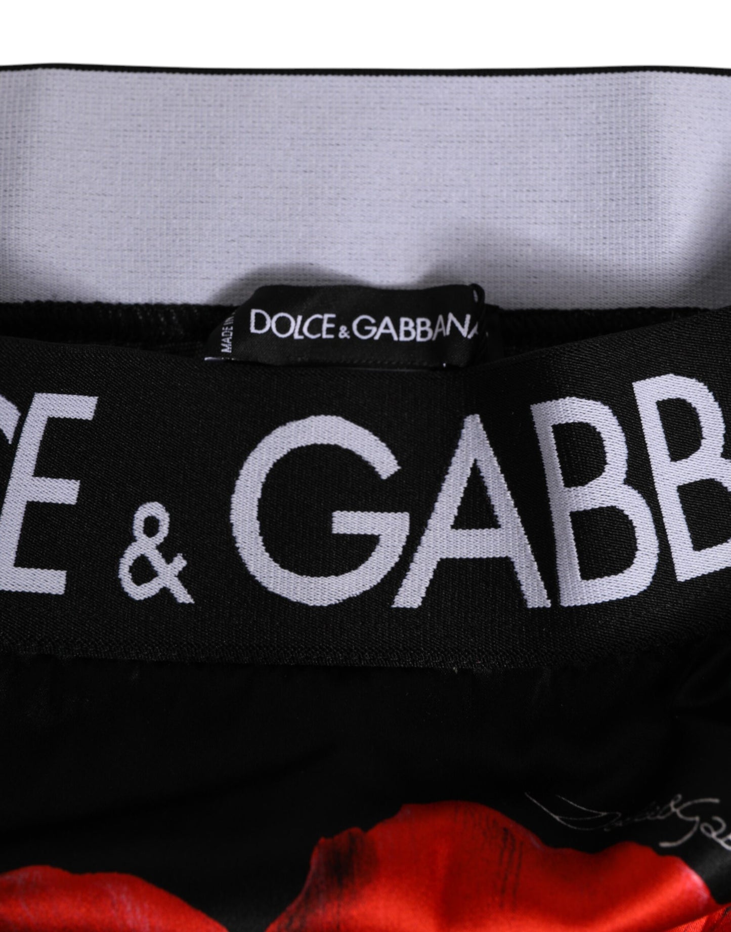Black Floral Print High Waist Sheer Mesh Underwear-Dolce & Gabbana-LabelTerrace.com