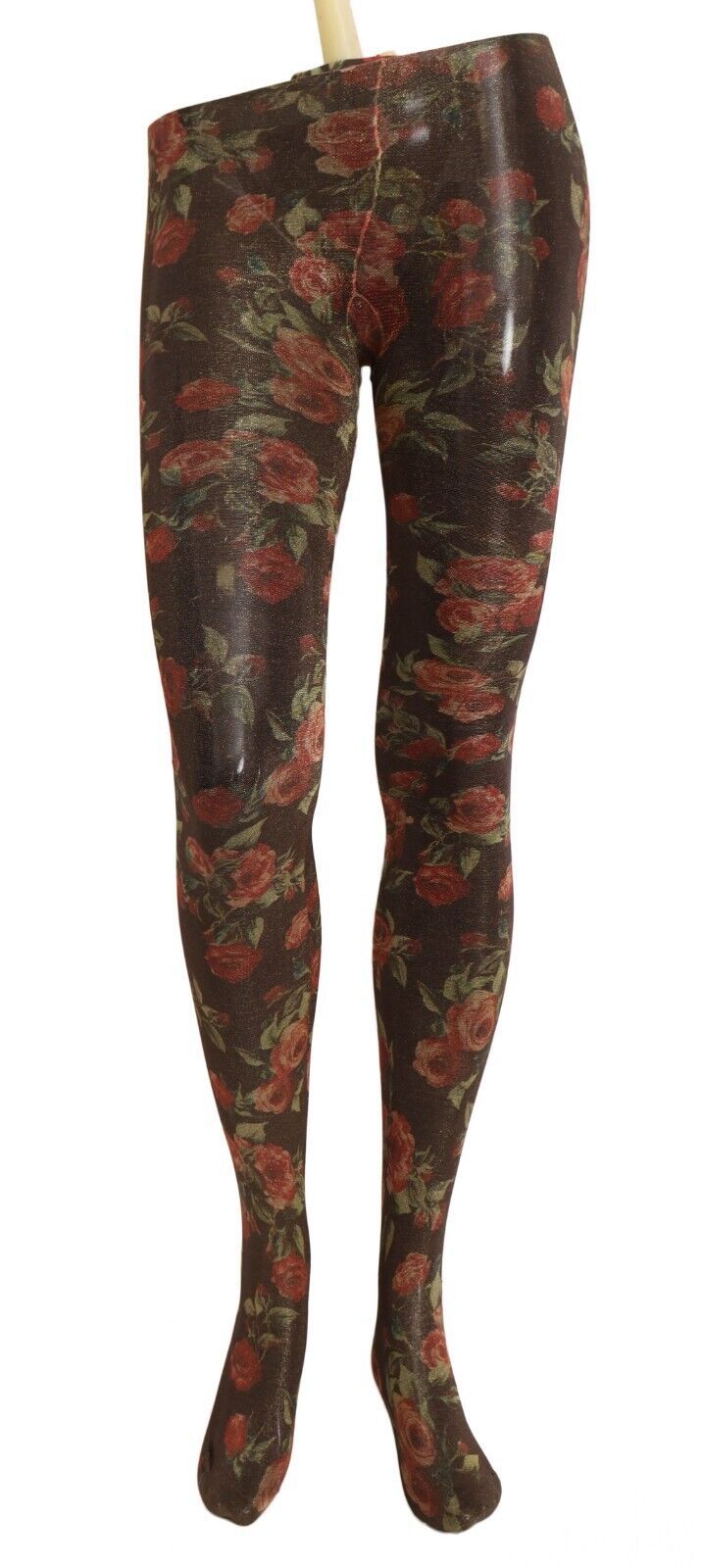 Black Floral Print Stockings Nylon Tights-Dolce & Gabbana-LabelTerrace.com