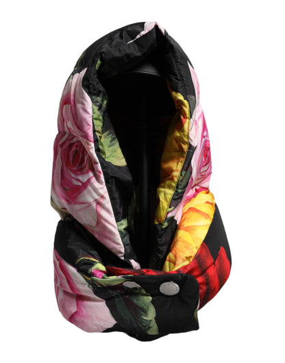 Black Floral Print Whole Head Wrap Hat-Dolce & Gabbana-LabelTerrace.com