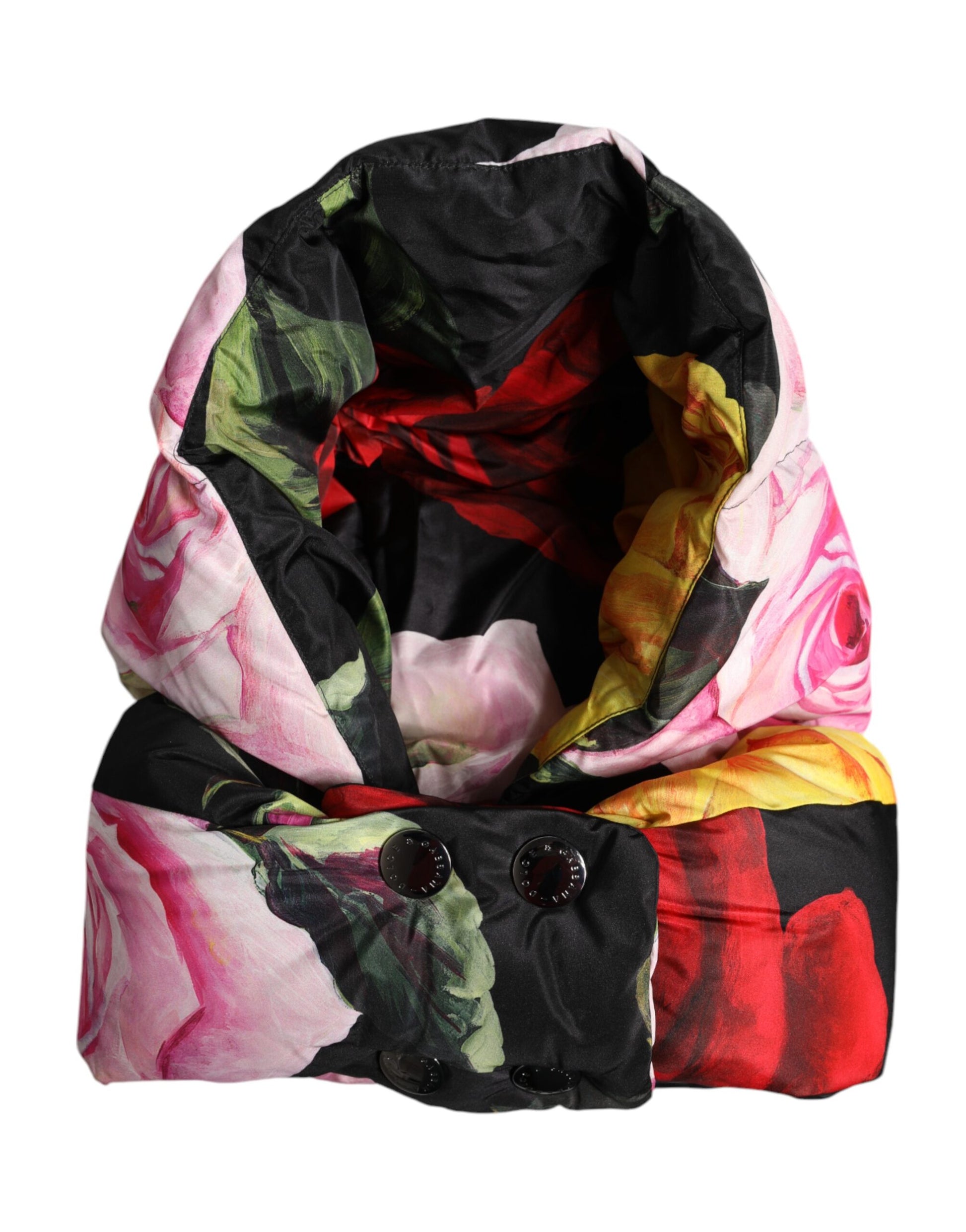 Black Floral Print Whole Head Wrap Hat-Dolce & Gabbana-LabelTerrace.com