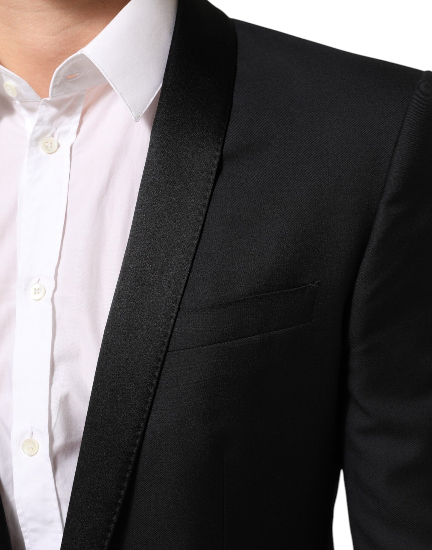 Black GOLD 1 Button Suit Jacket Men Blazer-Dolce & Gabbana-LabelTerrace.com