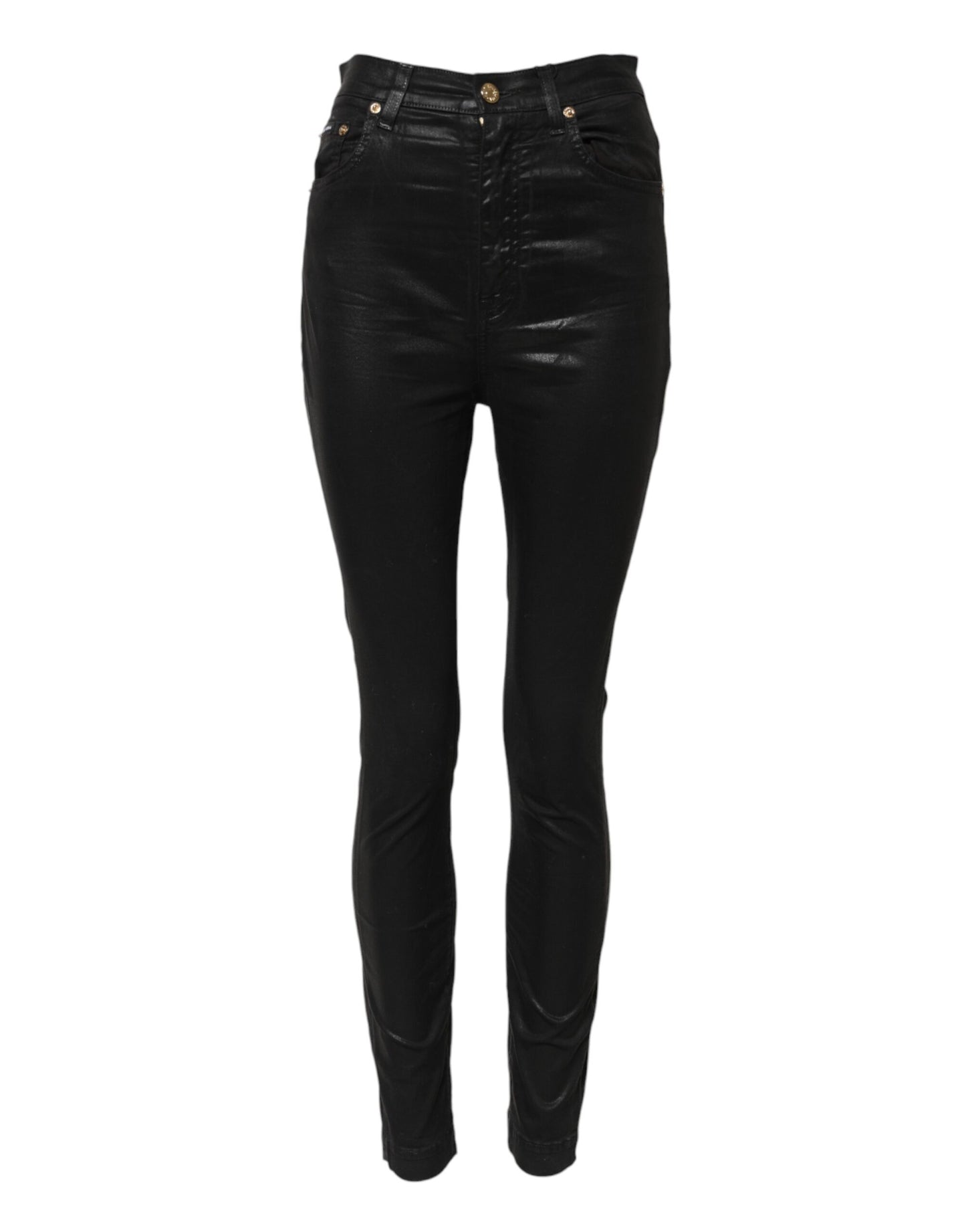 Black GRACE High Waist Skinny Denim Jeans-Dolce & Gabbana-LabelTerrace.com