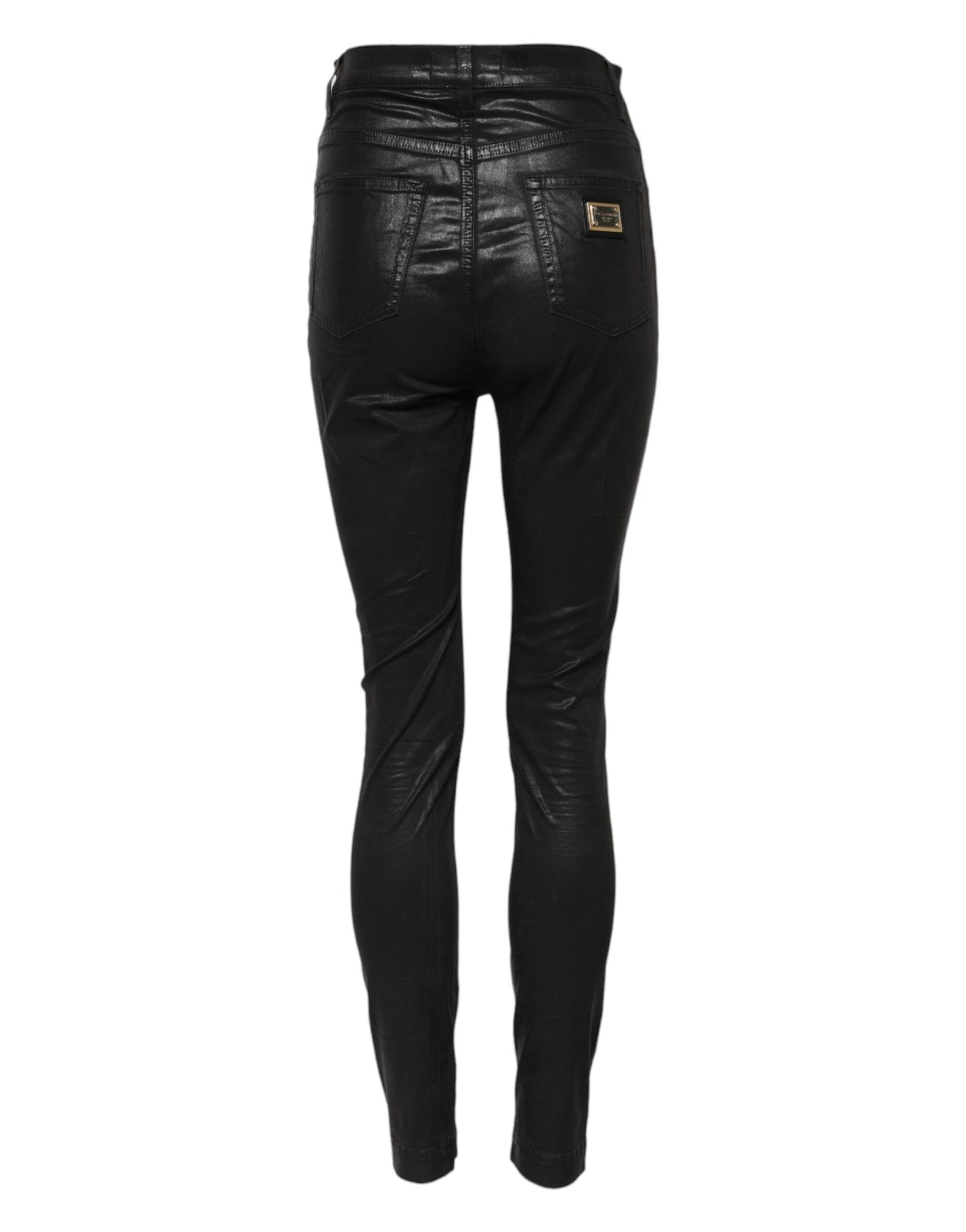 Black GRACE High Waist Skinny Denim Jeans-Dolce & Gabbana-LabelTerrace.com