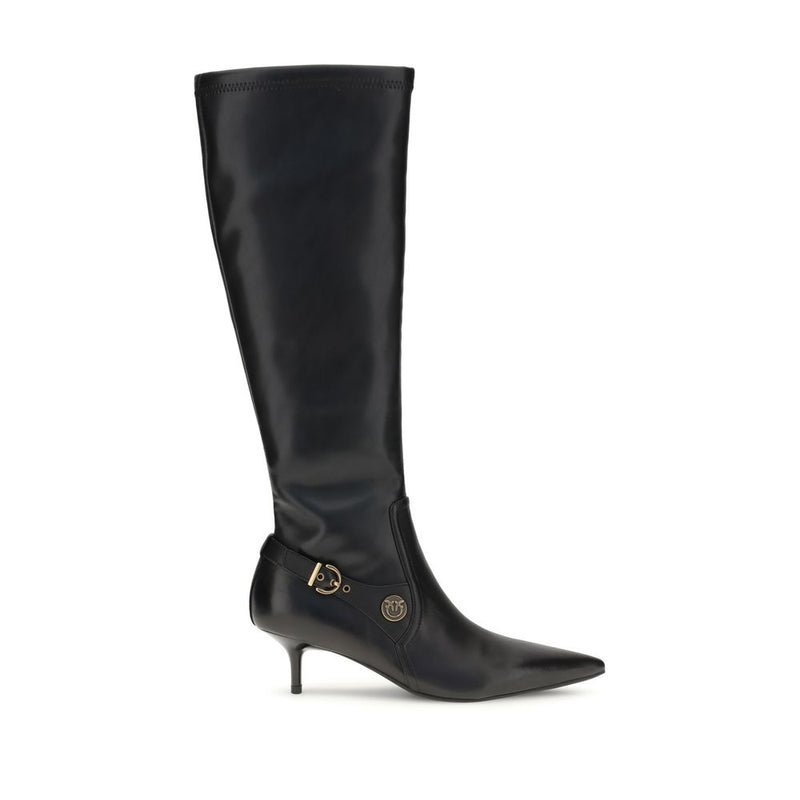 Black Goatskin Ankle Boots