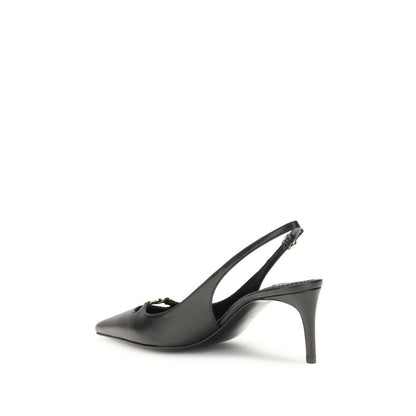 Black Goatskin High Heel Pumps