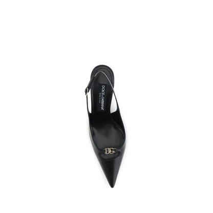 Black Goatskin High Heel Pumps