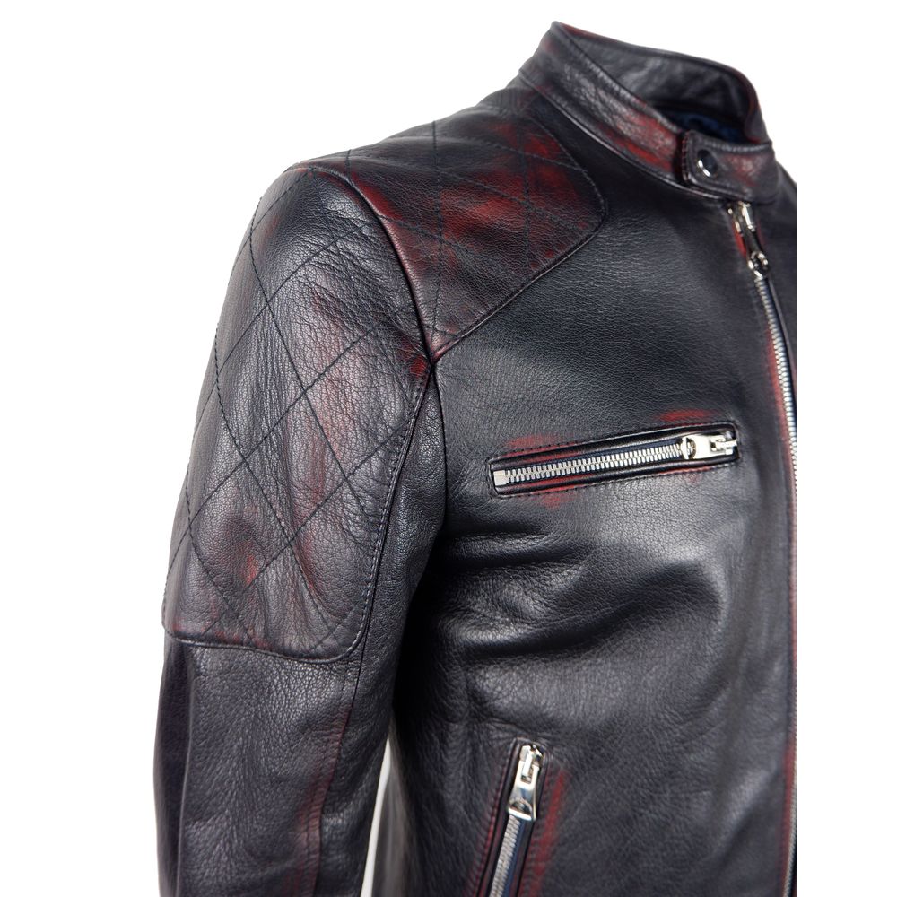 Black Goatskin Men Jacket-Dolce & Gabbana-LabelTerrace.com