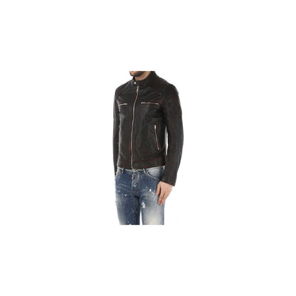 Black Goatskin Men Jacket-Dolce & Gabbana-LabelTerrace.com